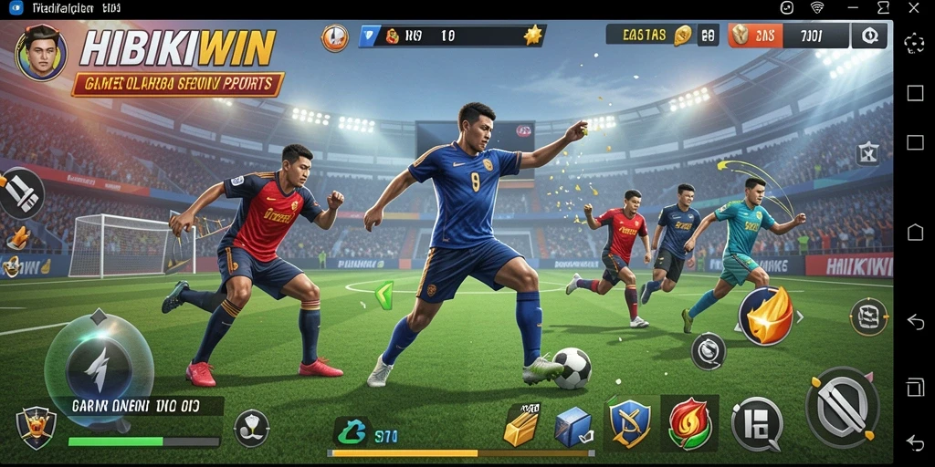 Tampilan gameplay HIBIKIWIN yang seru dan mendebarkan.