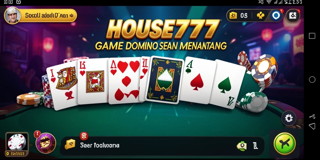 Gameplay seru di HOUSE777 yang menampilkan permainan Domino.
