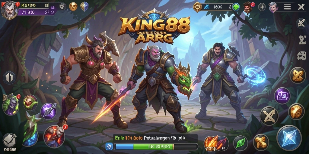 Screenshot gameplay KING88 menunjukkan aksi pertarungan yang mendebarkan.