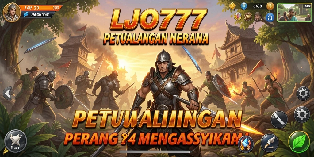 Tampilan seru dari gameplay LJO777 dalam dunia fantasi.