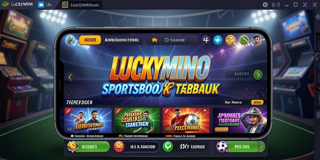 Tampilan layar taruhan langsung dalam LUCKYMINO