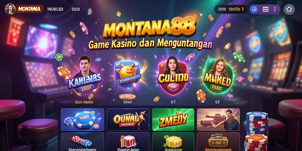 Tampilan gameplay Kasino yang menegangkan di MONTANA88.