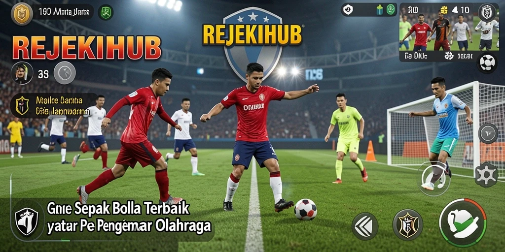 Gameplay seru dari REJEKIHUB dengan aksi sepak bola yang menegangkan.