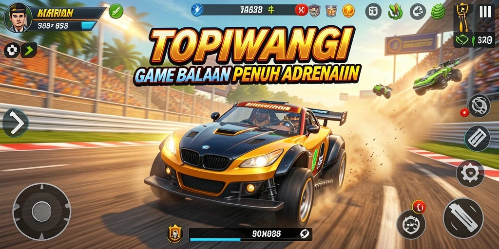 Gameplay seru dalam balapan mobil yang cepat dan kompetitif.