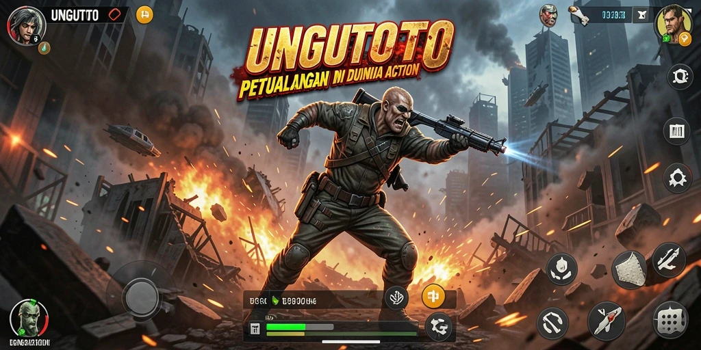Tampilan aksi seru dalam gameplay UNGUTOTO yang mendebarkan.