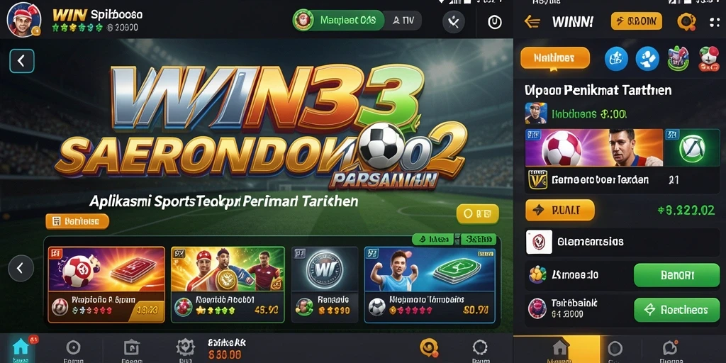 Tampilan gameplay taruhan olahraga seru di WIN33.
